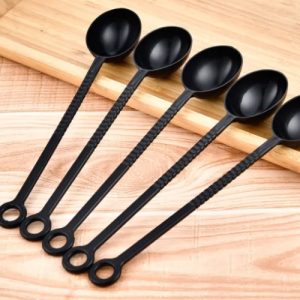 Muỗng đong bột sữa pha chế nhựa màu nâu